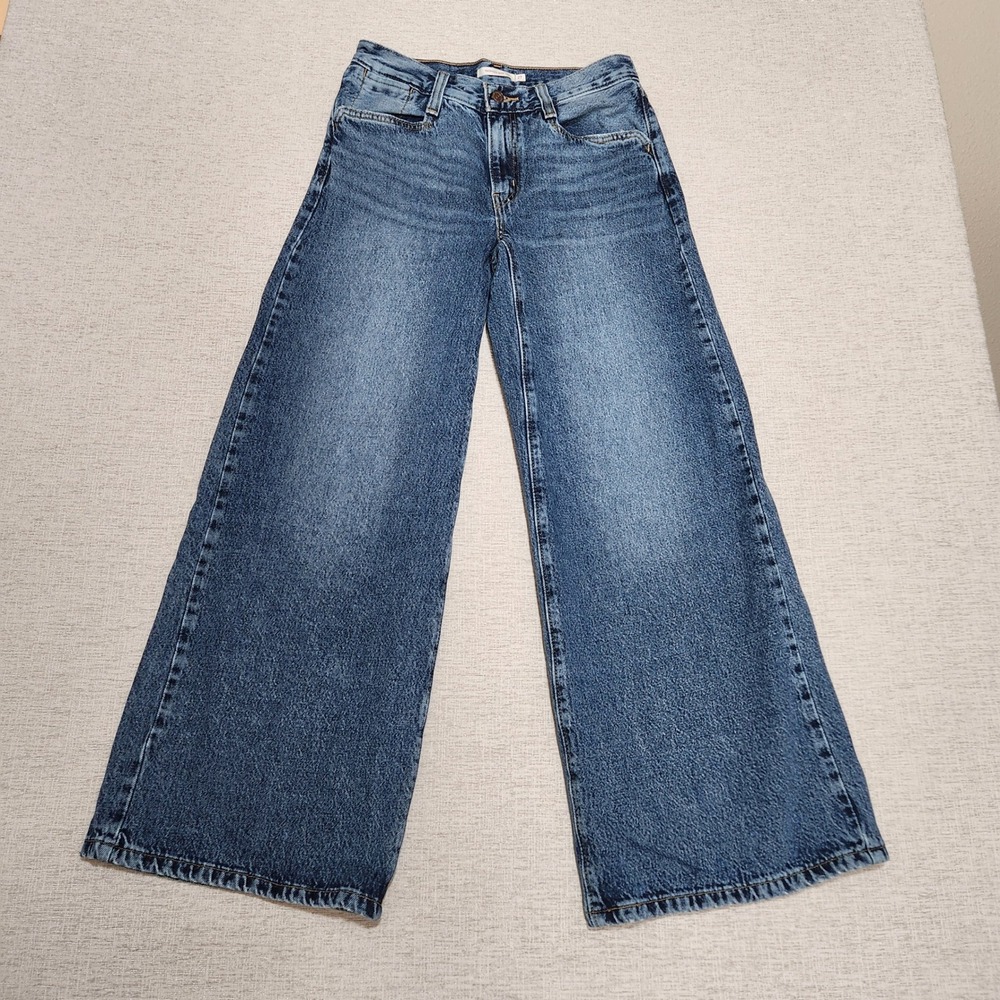 Levi's Baggy Wide Leg Jeans Women W27 L31 Blue Medium Wash A5929-0041 High Rise
